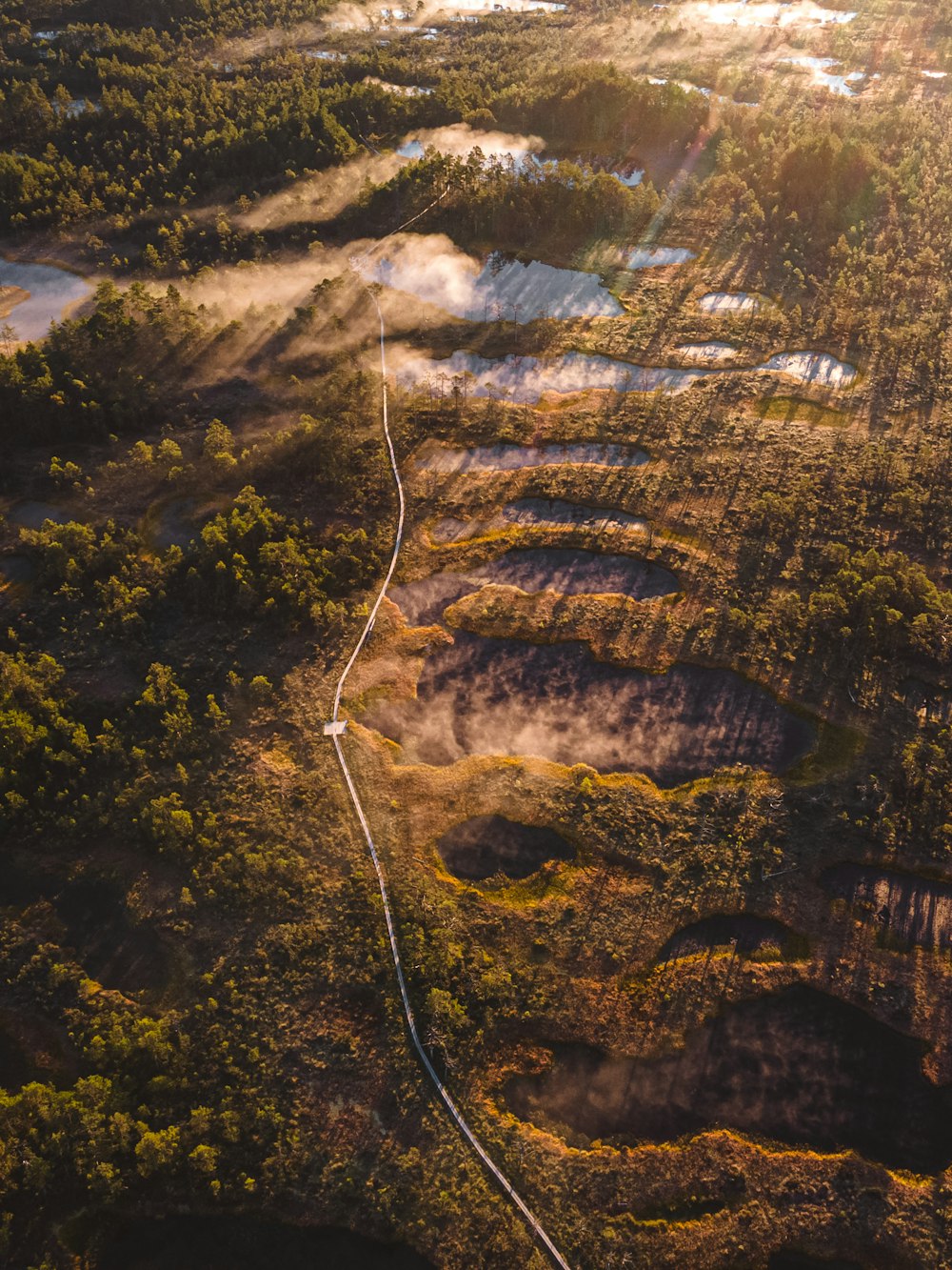 a river flowing through a canyon