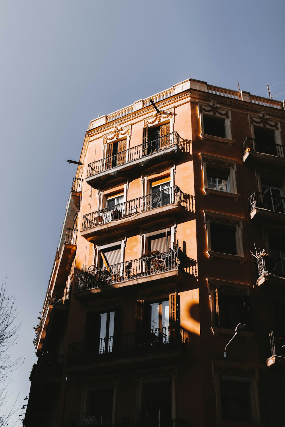 a building with balconies