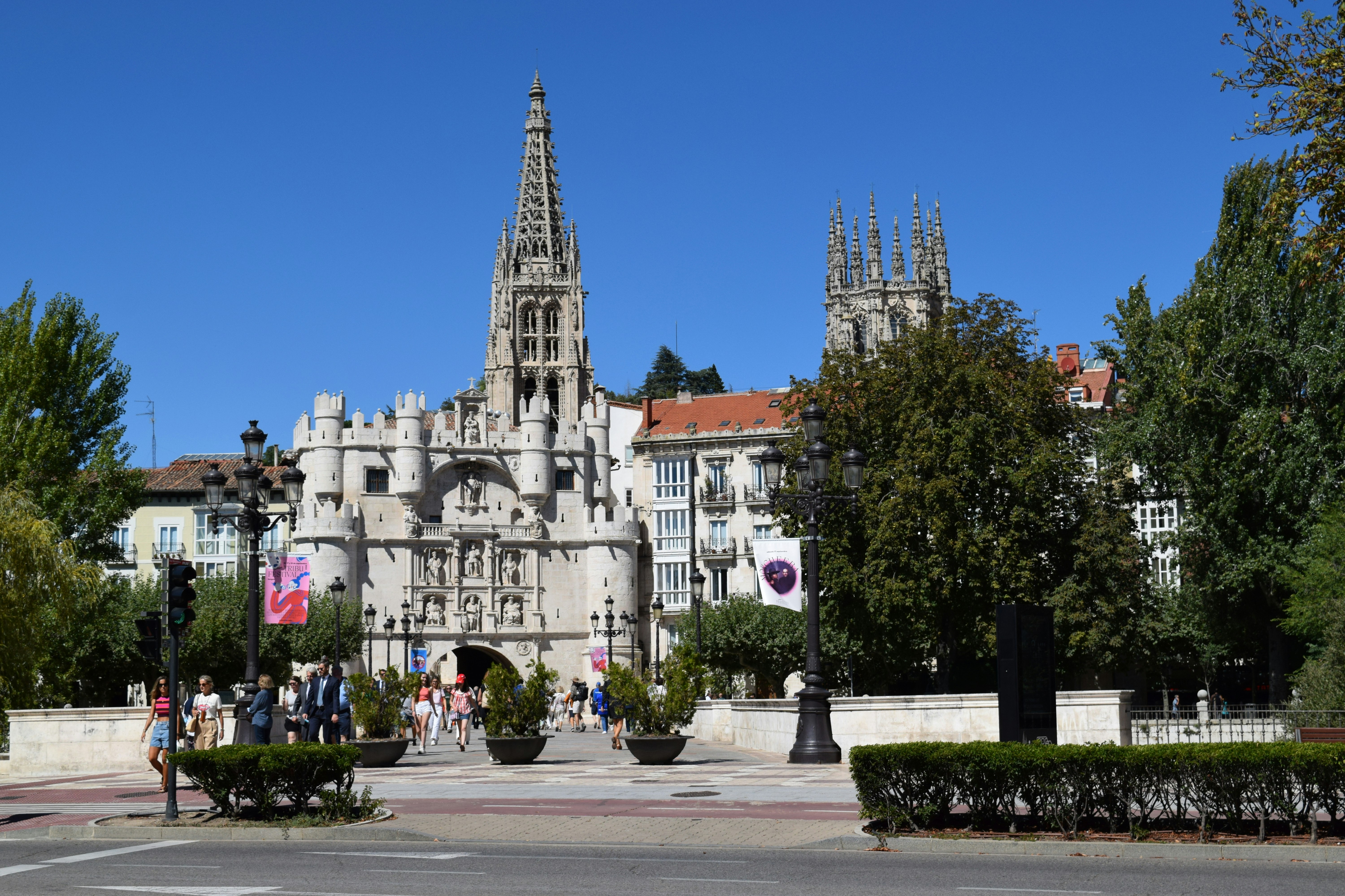 a large building with a tower