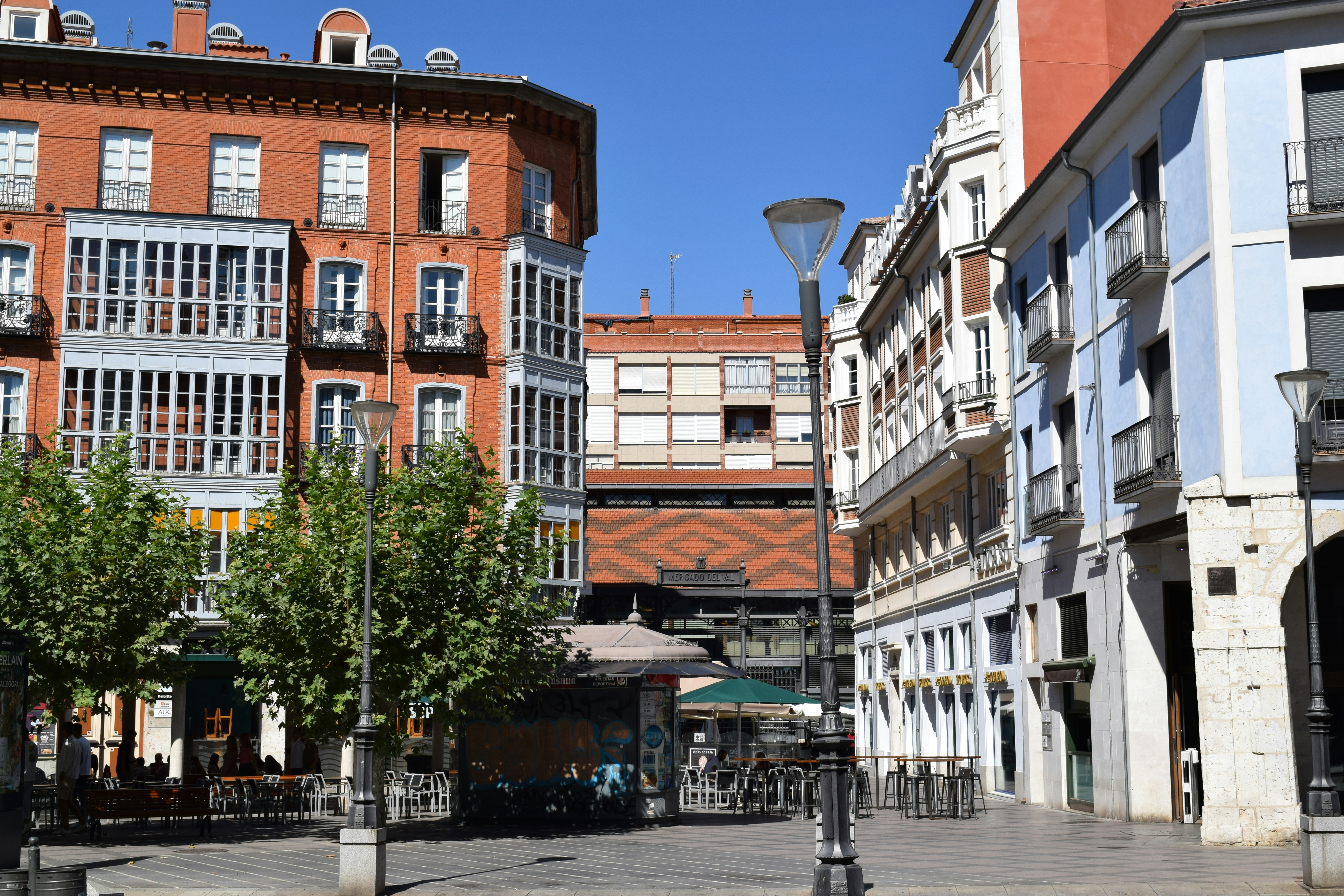 a street with buildings on either side