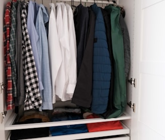 a closet full of clothes