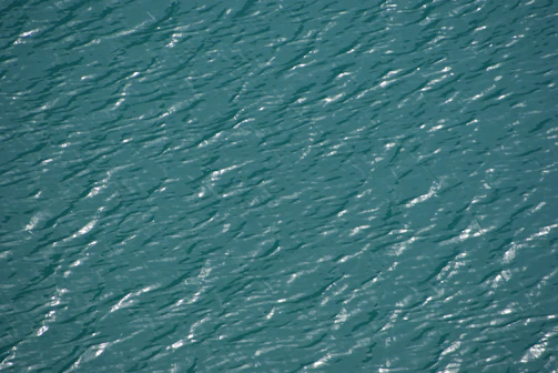 Close-up of water rippling over a carefully designed flood barrier, reflecting sunlight.