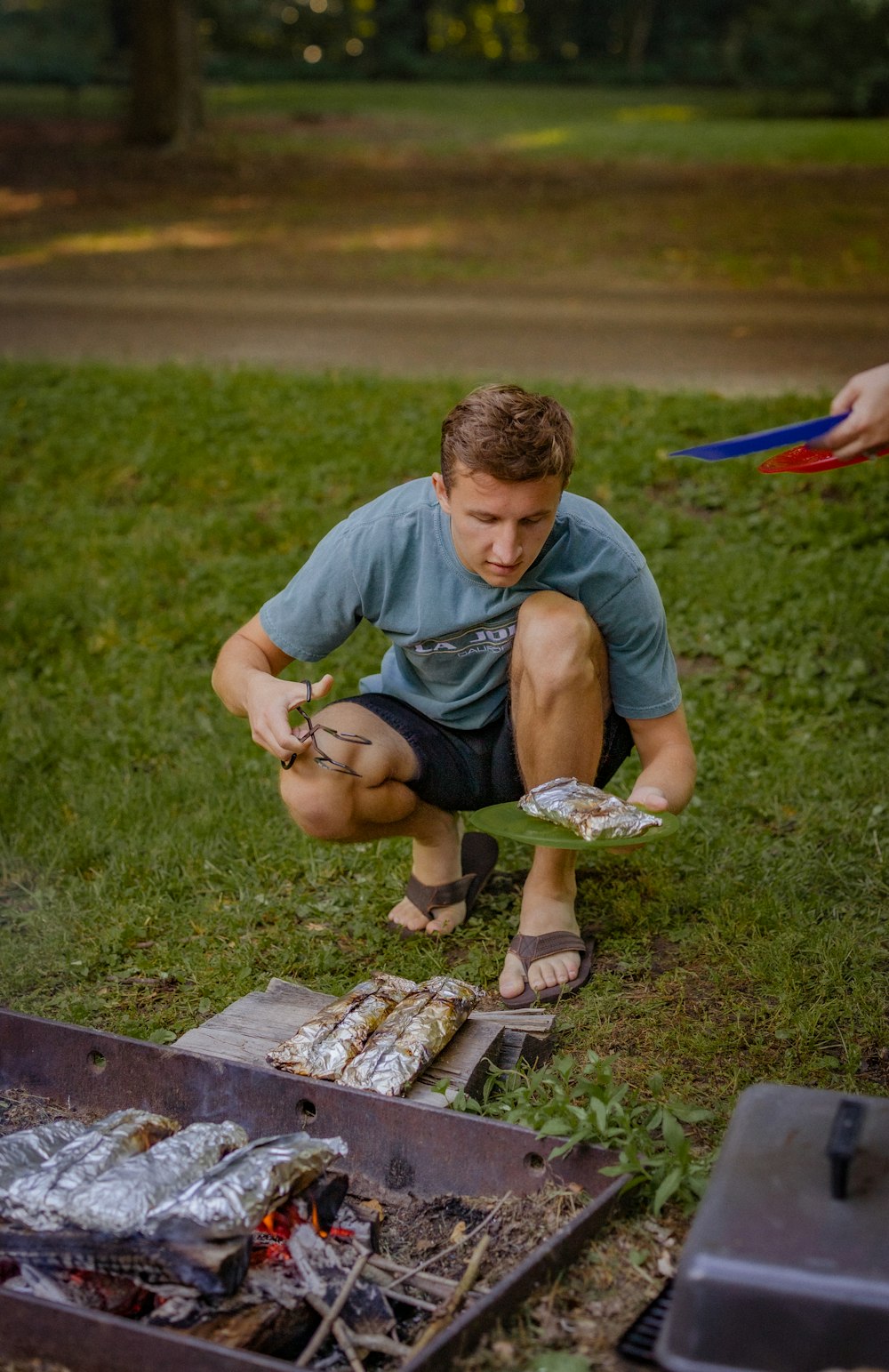 a man playing with a toy gun