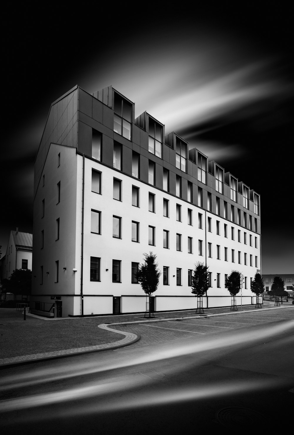 a large building with many windows