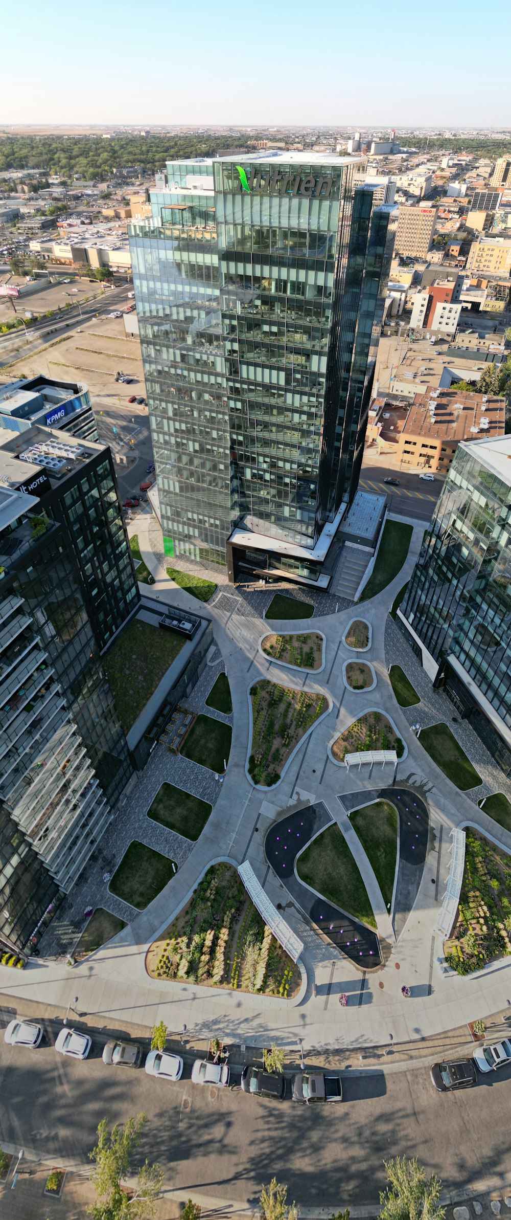 a high angle view of a building