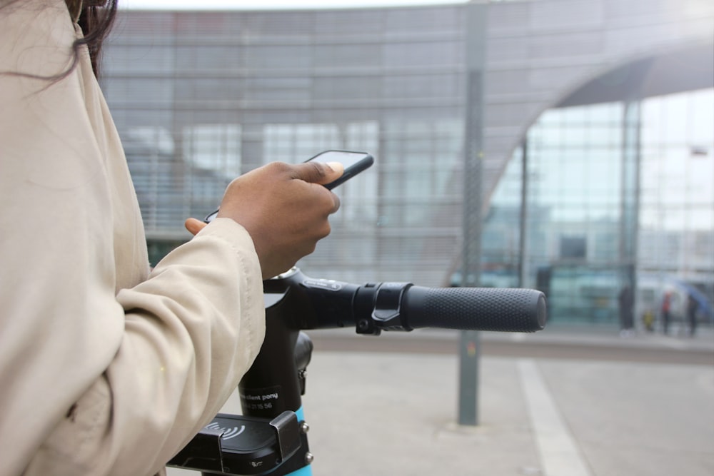 a person using a phone