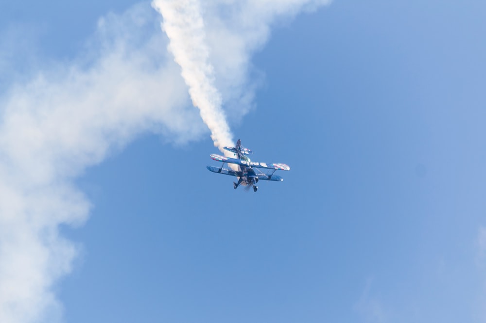 a plane flying through the air