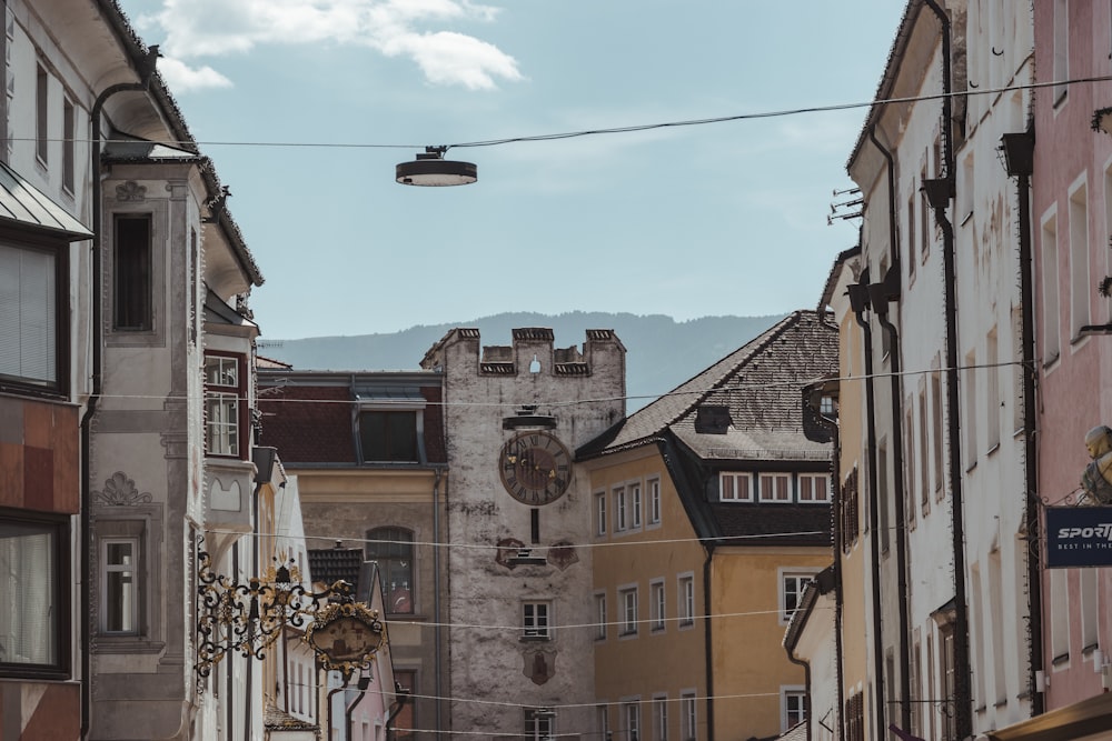 a clock on a building