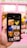 A hand holding a smartphone displaying a search for 'Love' with various images. The background is slightly blurred with a pinkish hue, possibly indicating a storefront or building. The displayed images on the phone include hearts, nature scenes, children, flowers, and books, all conveying themes of affection and warmth.