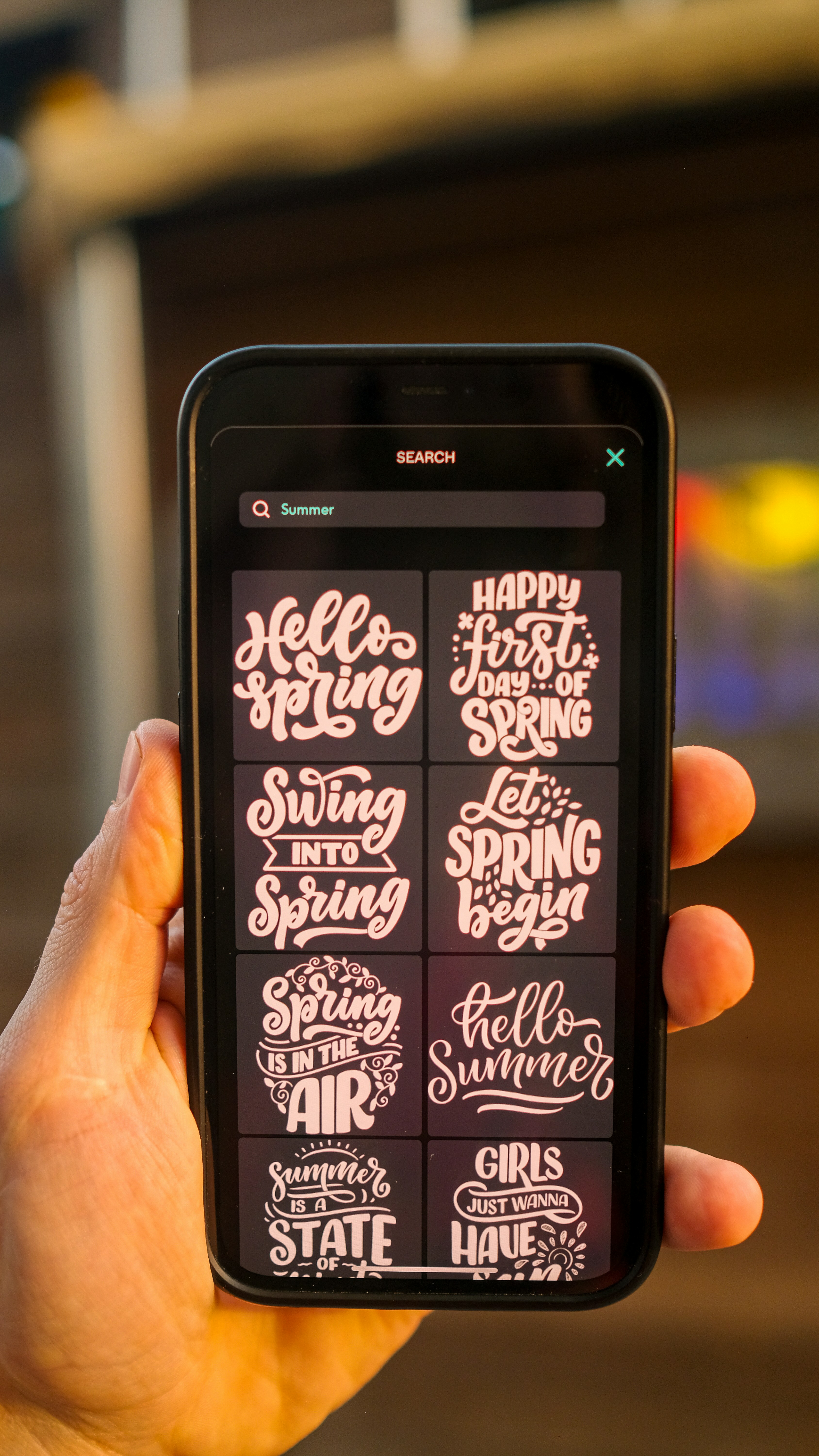 a person holding a cell phone