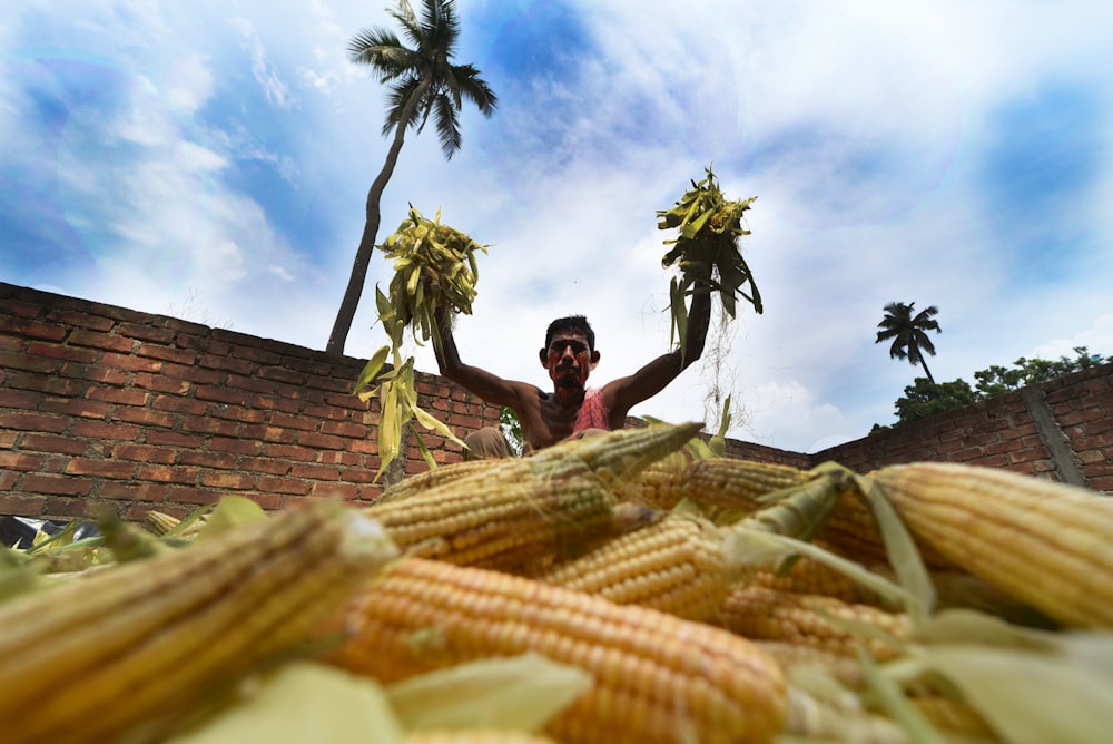 a person standing on a roof