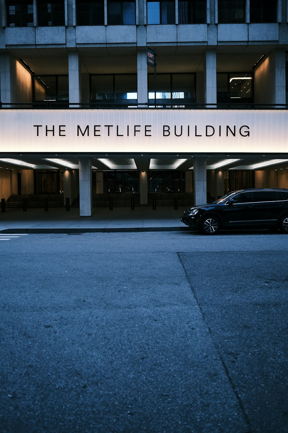 a car parked outside a building