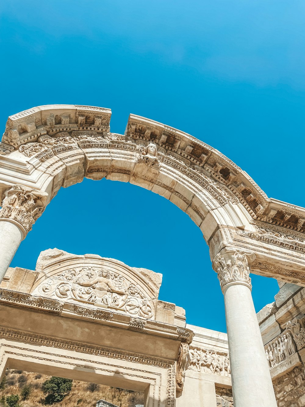 a large stone archway