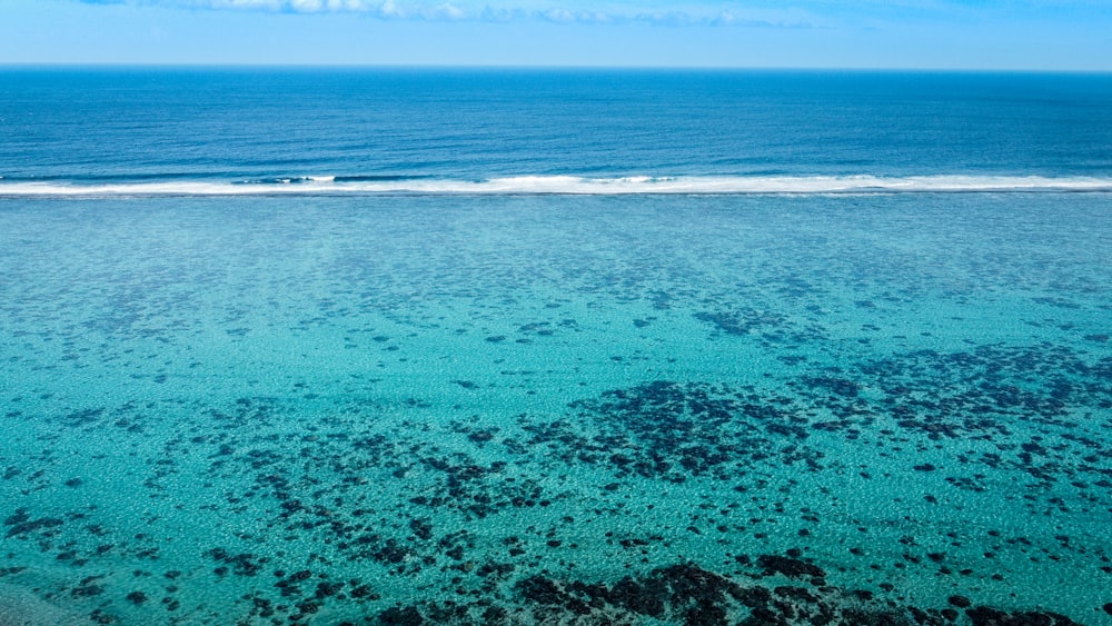 a beach with waves