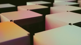 a group of colorful cubes