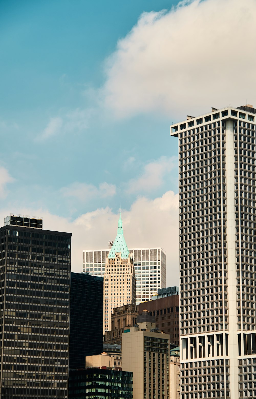 a group of tall buildings