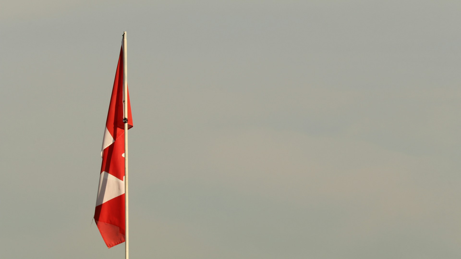 a red and white flag