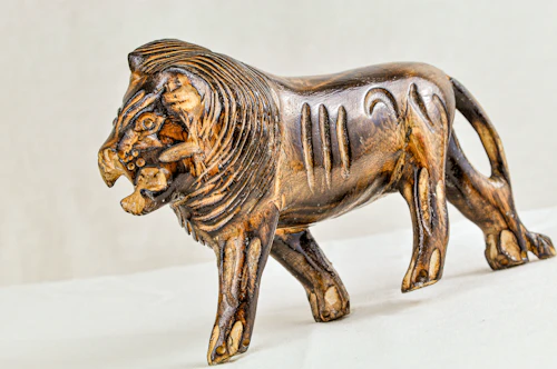 Wood moose décor