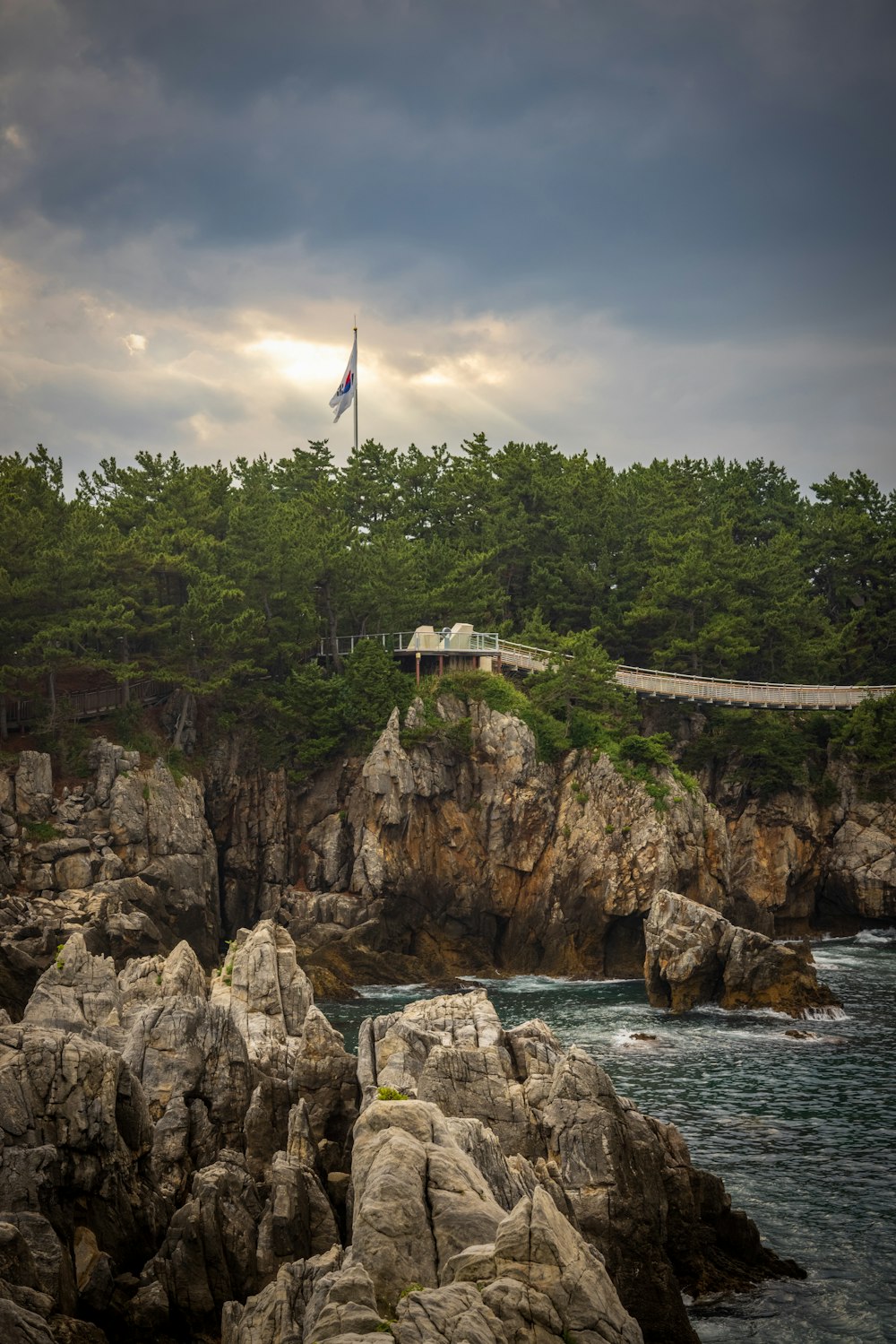 a bridge over a river