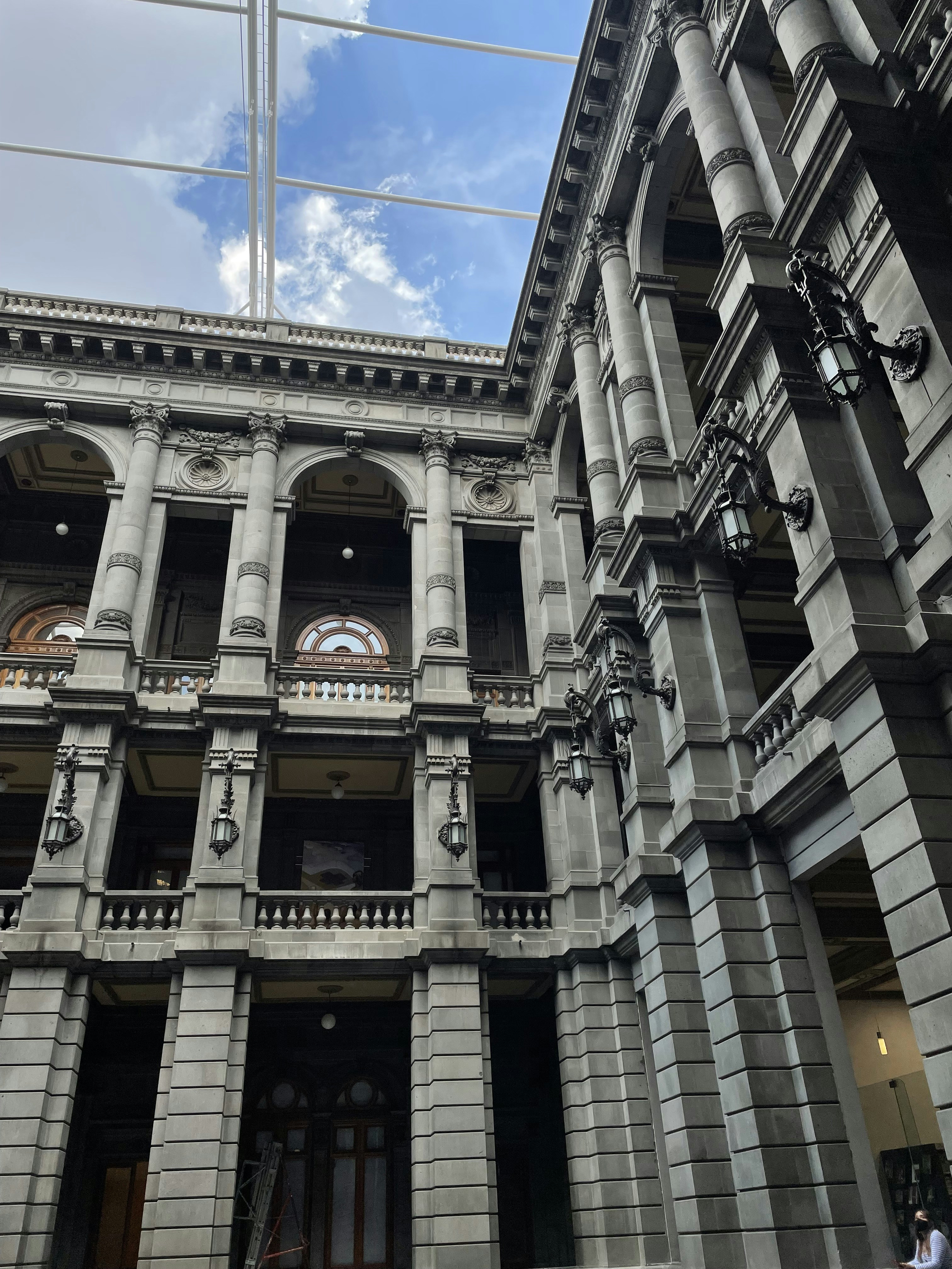 a building with many windows