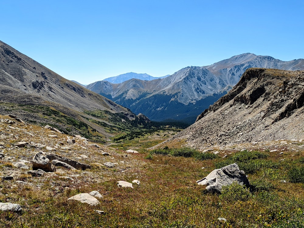 a valley between mountains