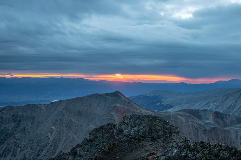 a view of a mountain range