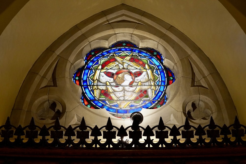 a stained glass window