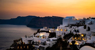 a city with lights on at night