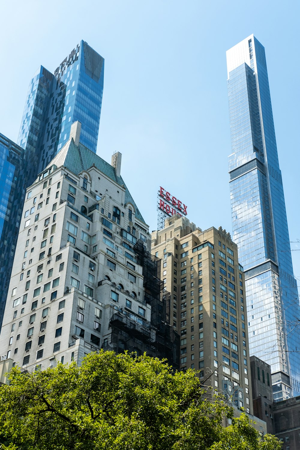 a group of tall buildings