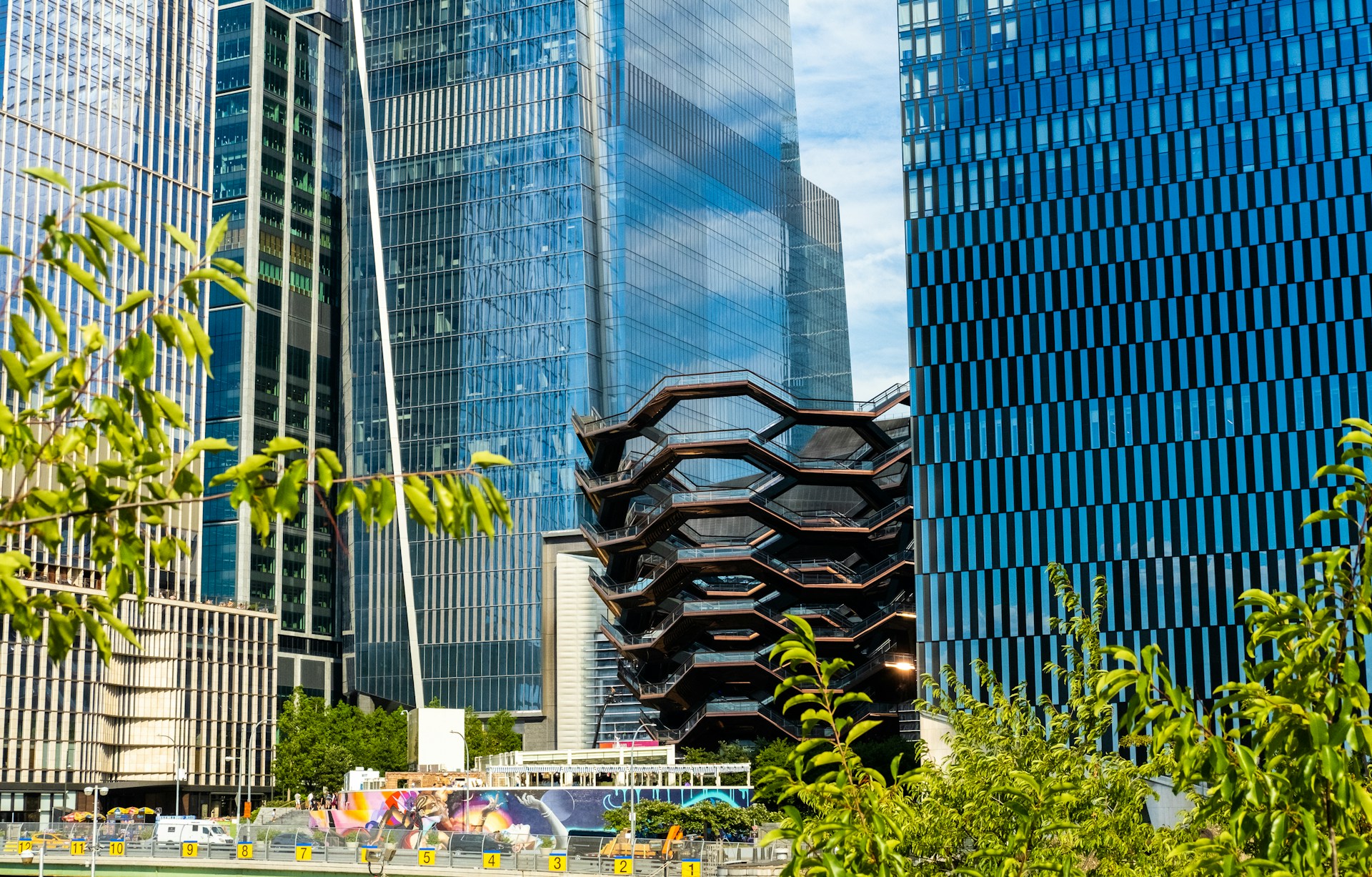 a group of tall buildings