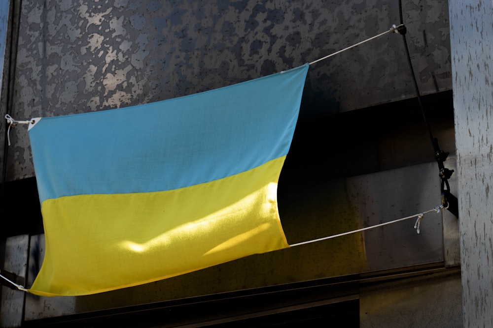 a flag on a wall