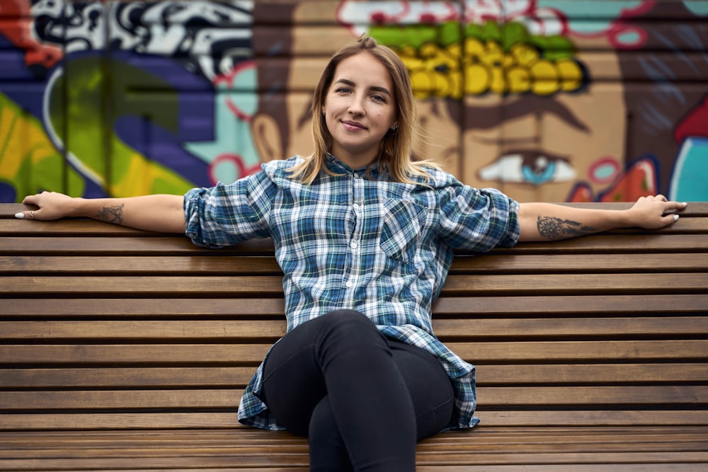 a person sitting on a bench