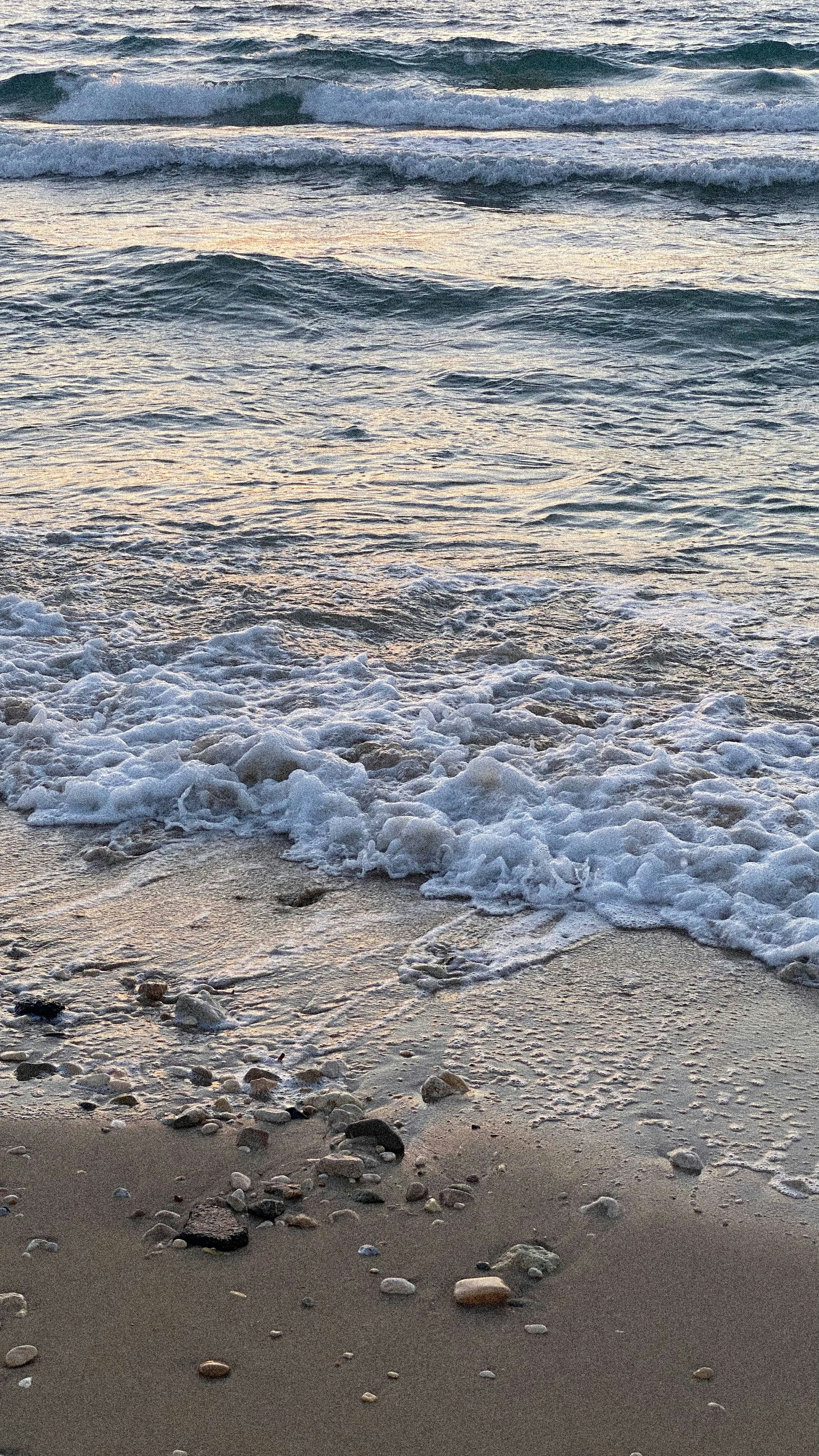 waves crashing on a beach