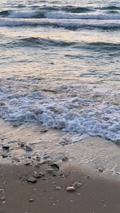 waves crashing on a beach