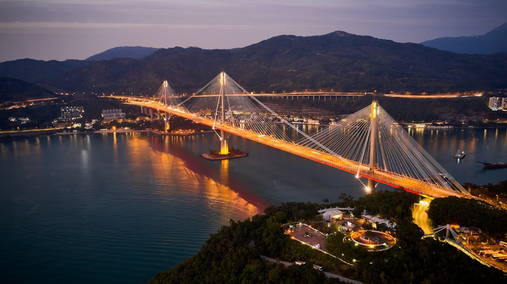 a bridge over a body of water