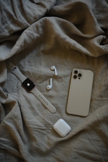 a group of white objects on a bed