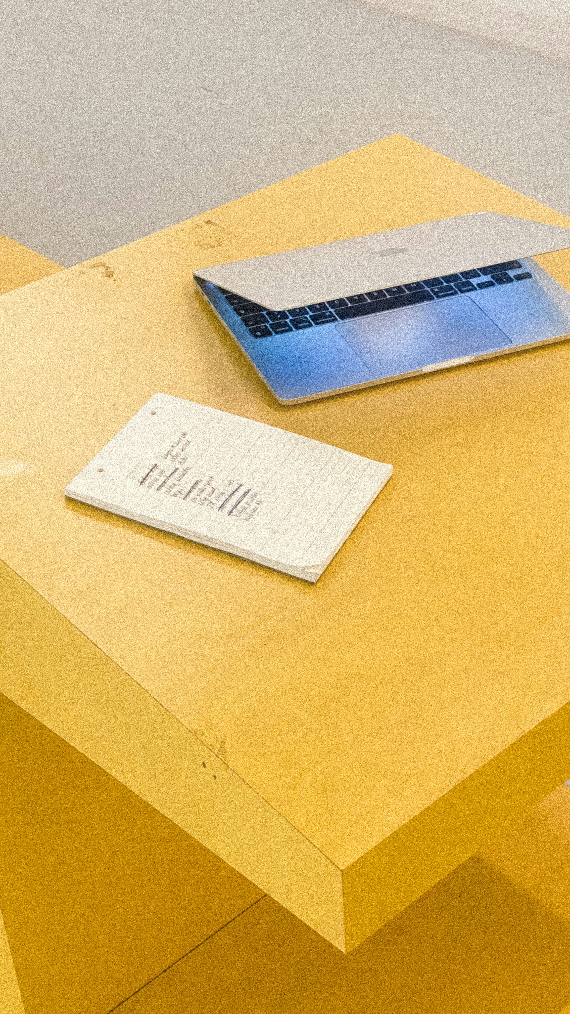 Desk wrapped in aluminum foil