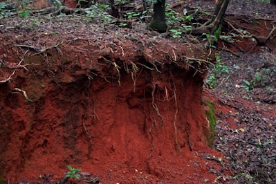 a large hole in the ground