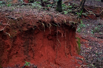 a large hole in the ground