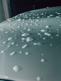 a close up of water drops