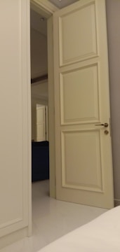 a white door with a glass window