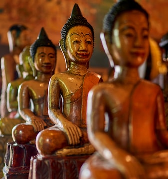 a group of statues