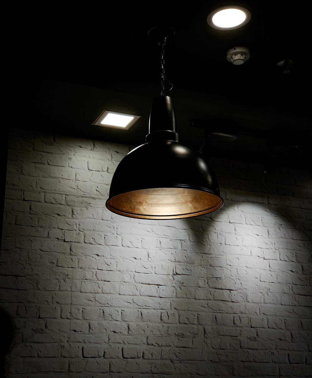 a light from a ceiling