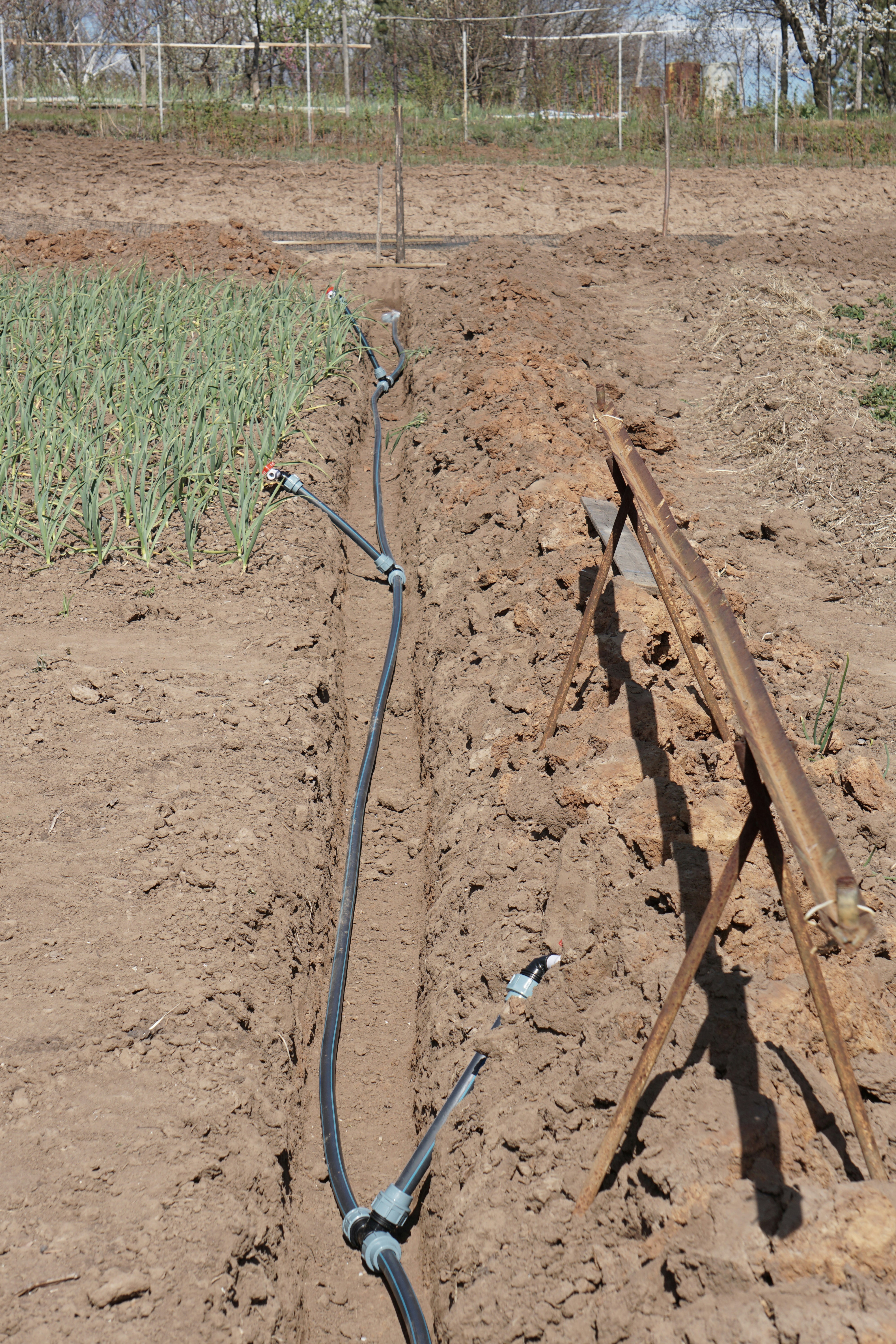 a pipe in the ground