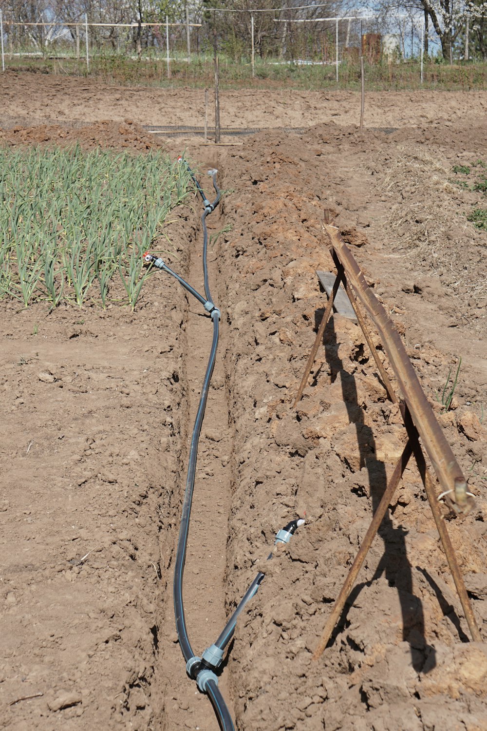 a pipe in the ground