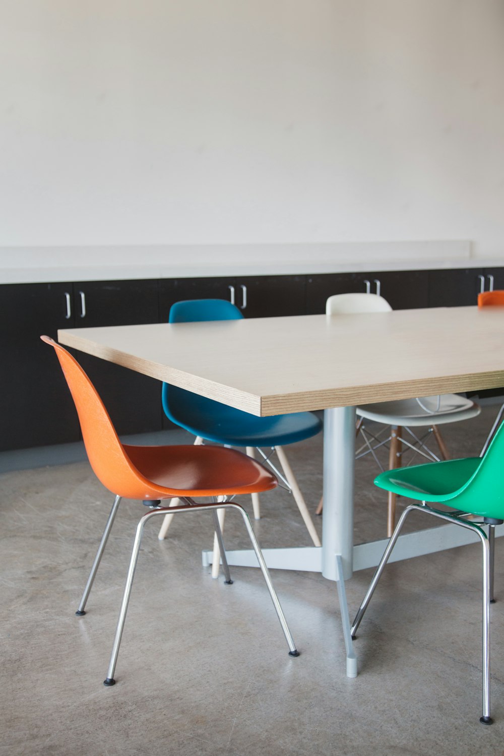 a table with chairs around it