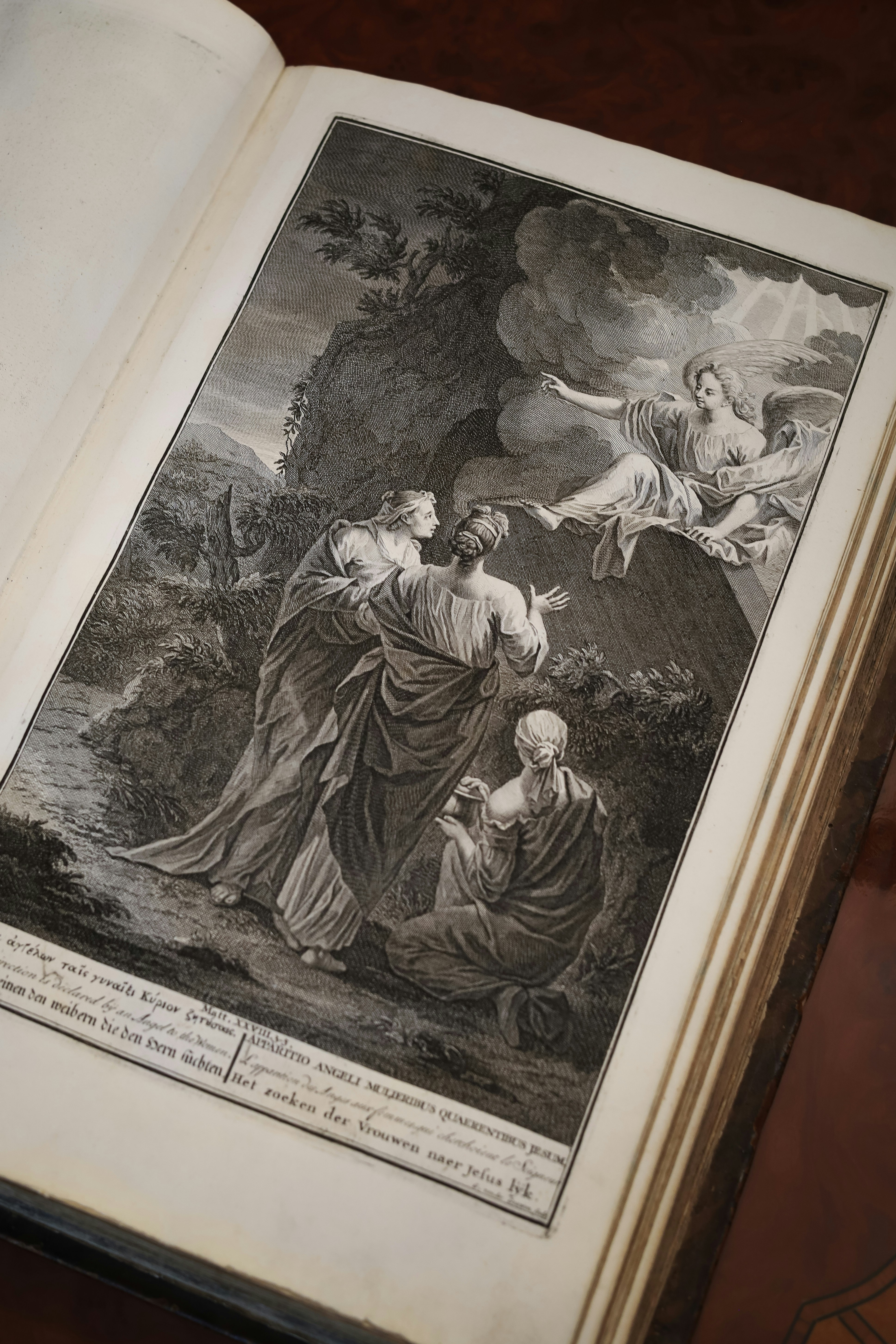 a book with a drawing of people