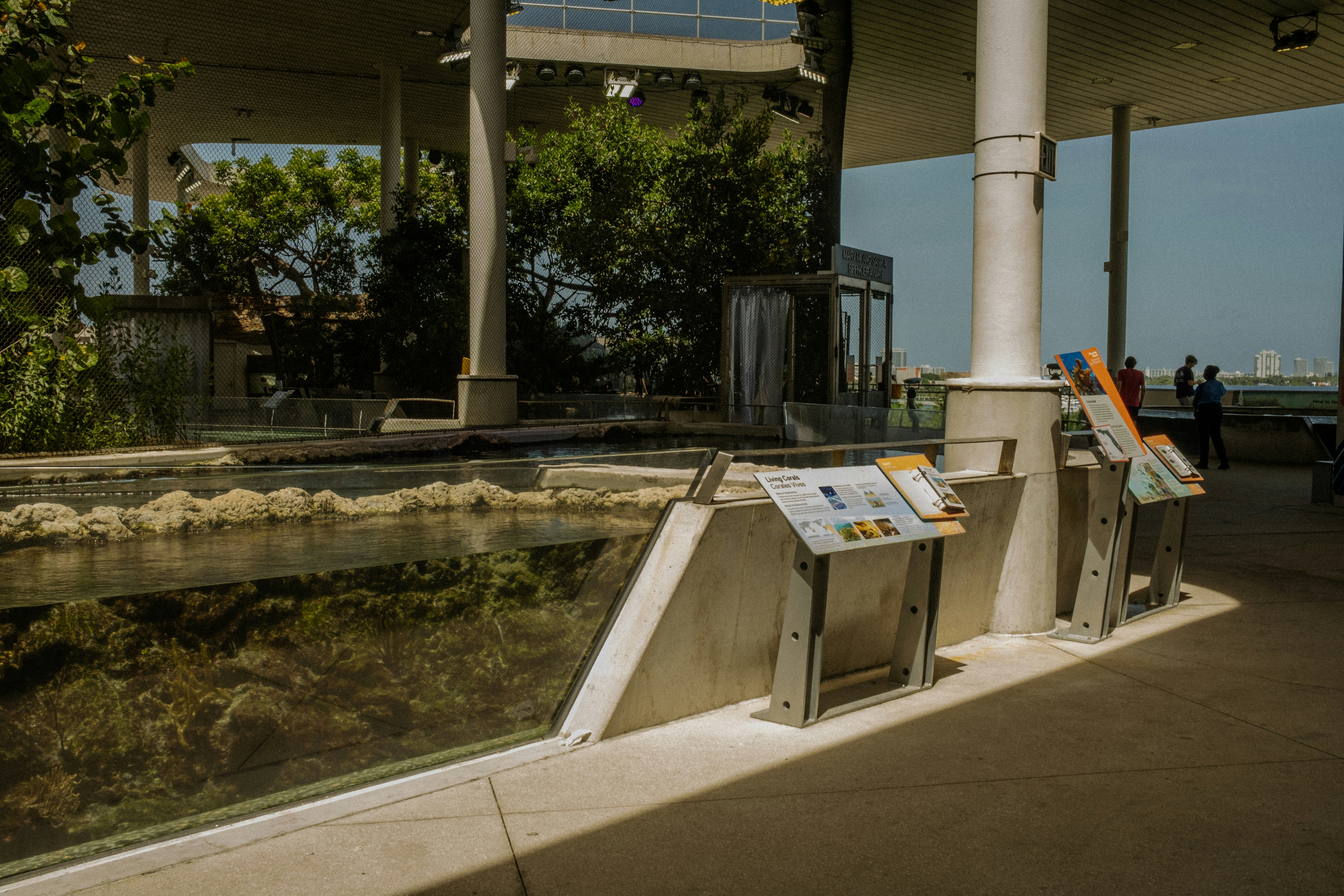 a large water fountain