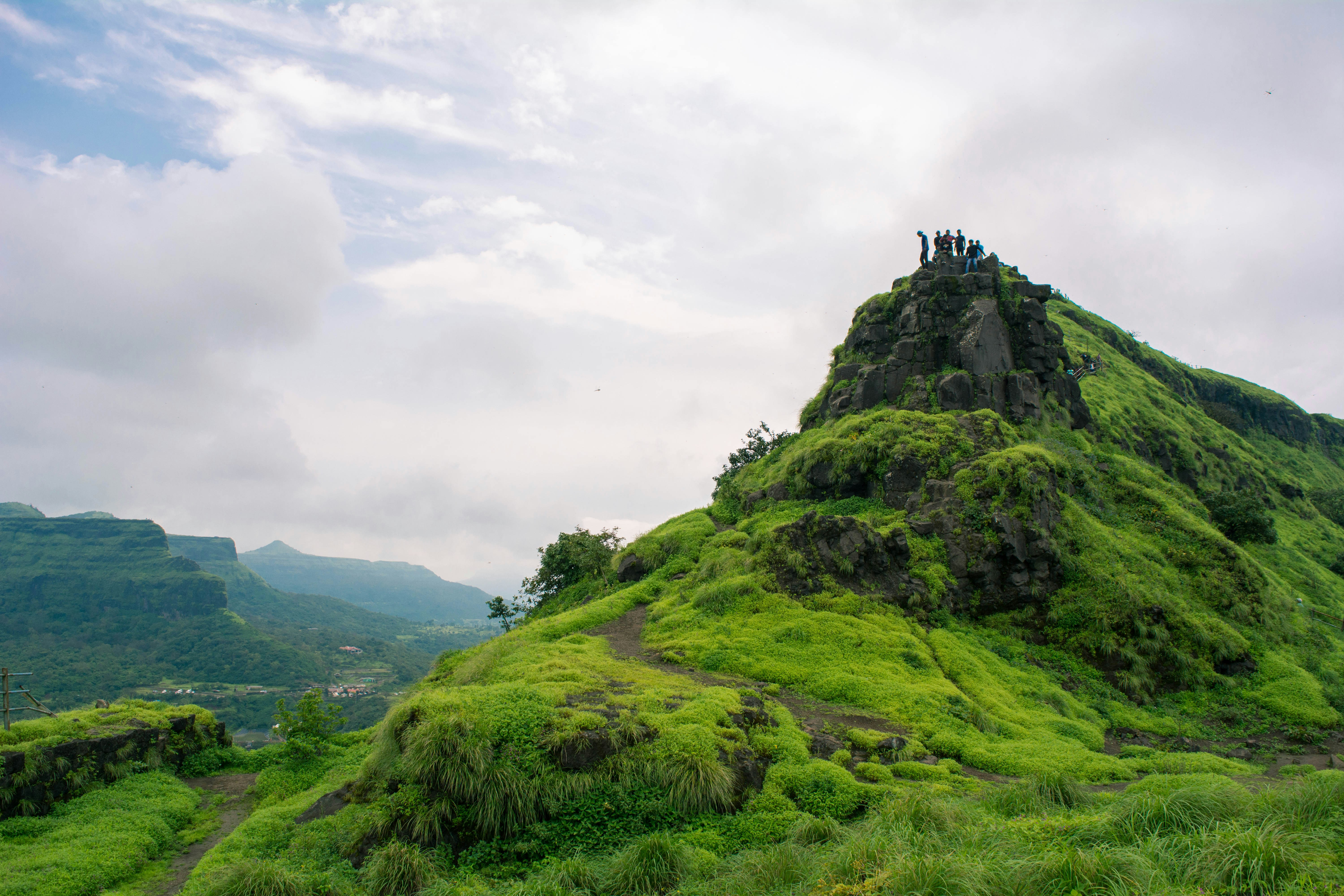 Image Credit: KUSHAGRA DHALL via unsplash
Image of Lohagad hill extends to the northwest to a fortified spur, called Vinchukada, is a popular tourist attraction in Lonavala.