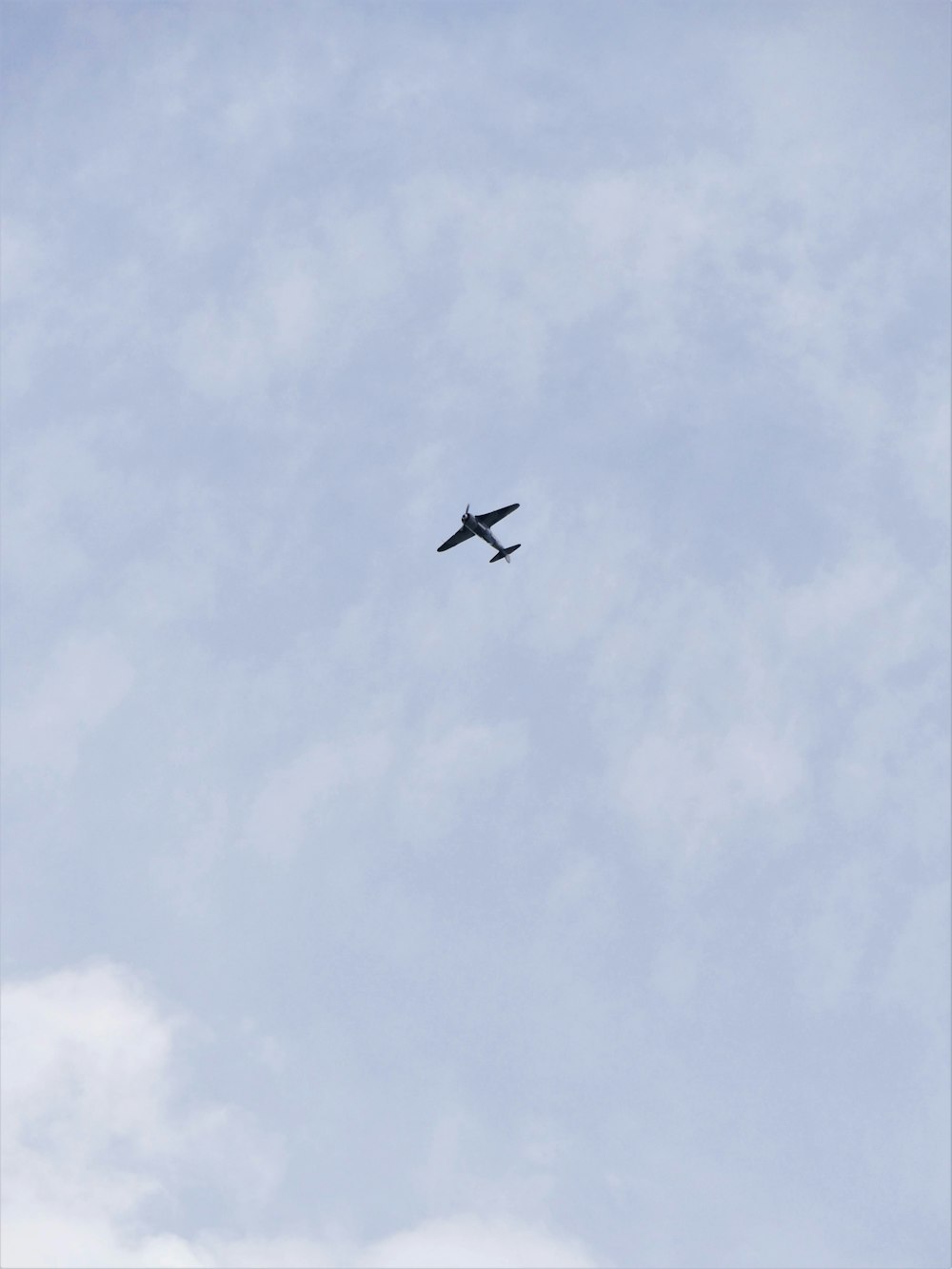 a plane flying in the sky